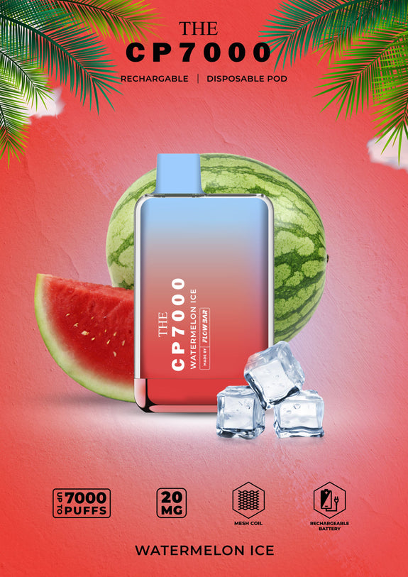 Pack of 2 CP7000 Disposable Vape 20MG - WATERMELON ICE